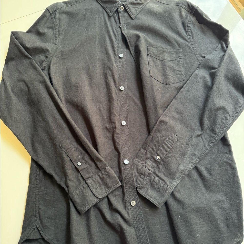 All Saints Charcoal Button-Up Shirt